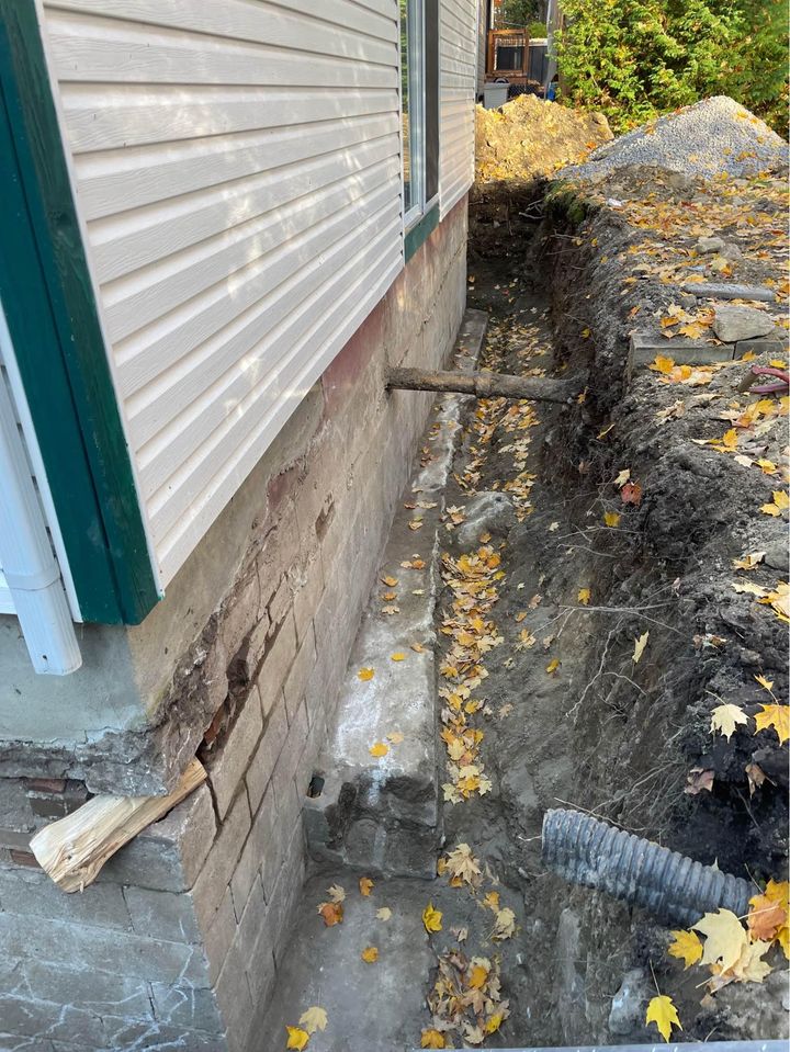 Crépi, Réparation de béton/ de Fondation et Drain français