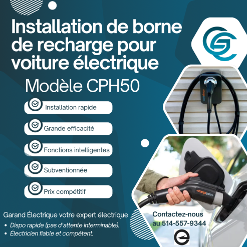 Installation borne de recharge voiture électrique