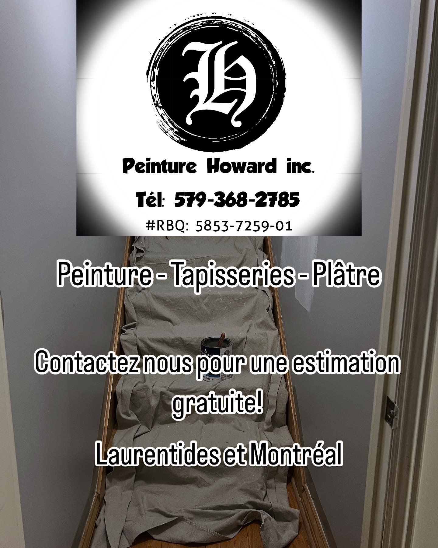 Peinture intérieur, extérieur, tirage de joints / réparations et installation de tapisseries / vinyle muraux