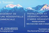 Installations d’abris et déneigements de toitures