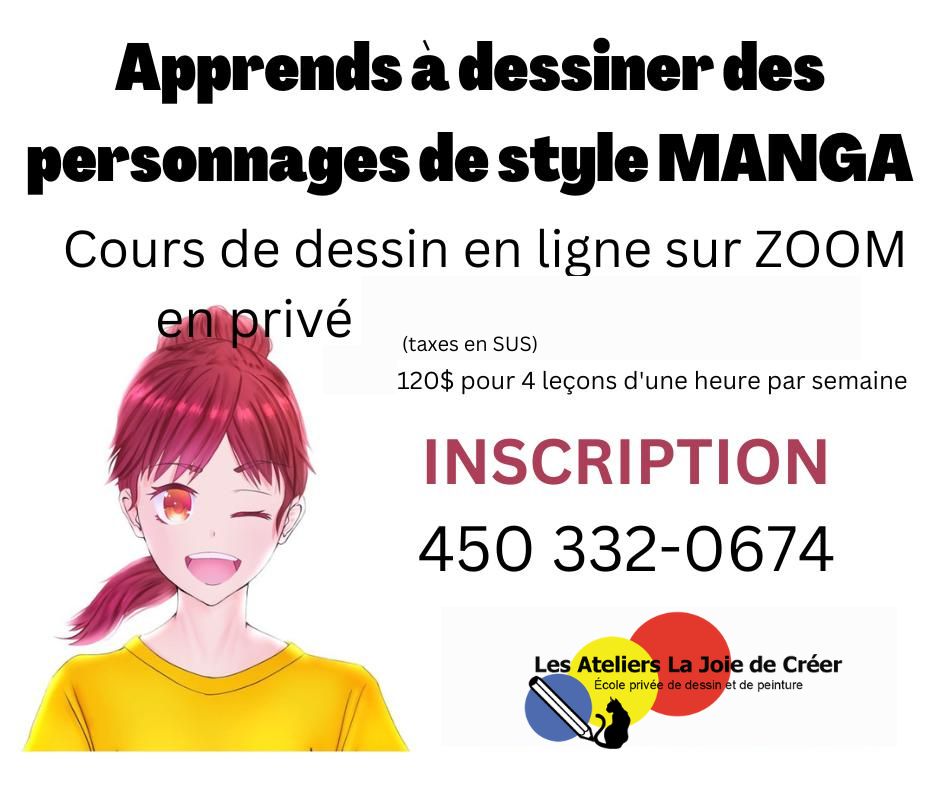 Cours de dessin manga en ligne